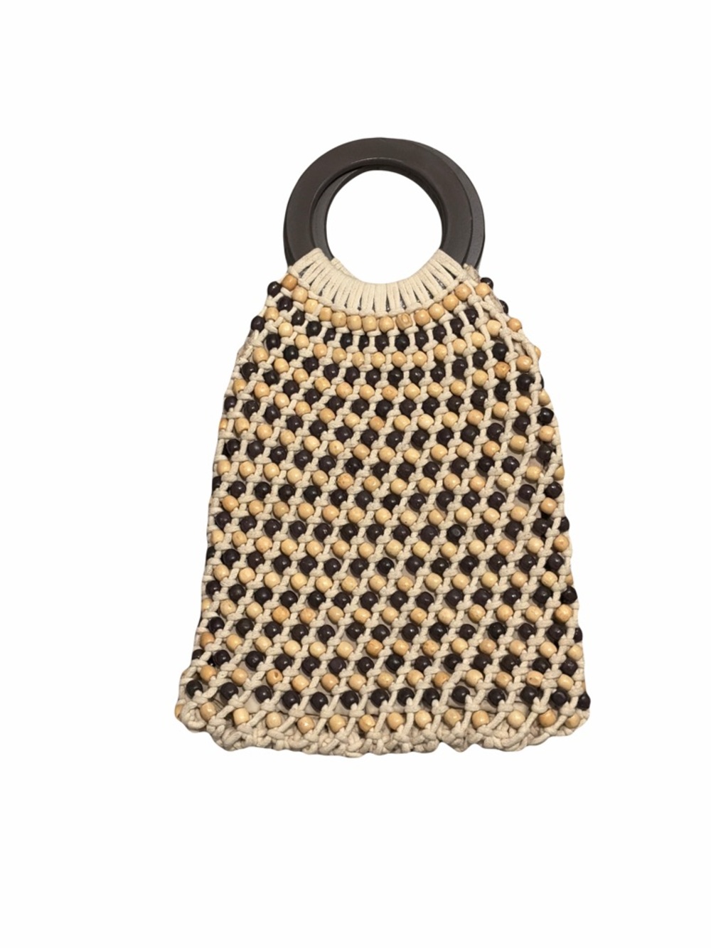 C&C California macrame beaded boho beach bag